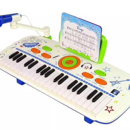 Elektrinis pianino klaviatūra vaikams, Mėlyna, USB MP3 natos