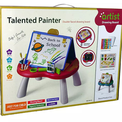 2 viename lenta-stalas „Gyvatės ir kopėčios“ su lenta piešimui kreida