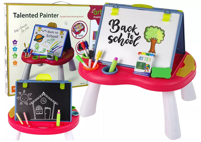 2 viename lenta-stalas „Gyvatės ir kopėčios“ su lenta piešimui kreida