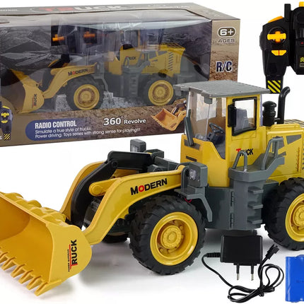 Didelis R/C ekskavatorius krautuvas Nuotoliniu būdu valdomas 360 laipsnių sukimasis LED žibintai