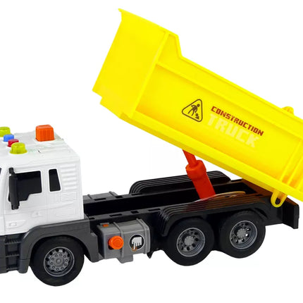 Statybinė transporto priemonė Savivartis 1:16 Geltonas pakeliamas priekaba