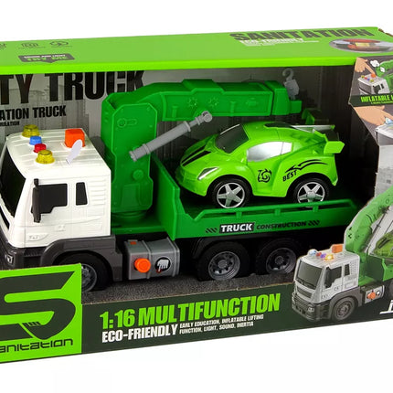 Automobilio transporteris pagalba kelyje Vilkikas 1:16 Žalias garsas šviesos