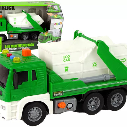 Šiukšliavežė, rūšiavimo, žalia, frikcinė pavara, 1:16