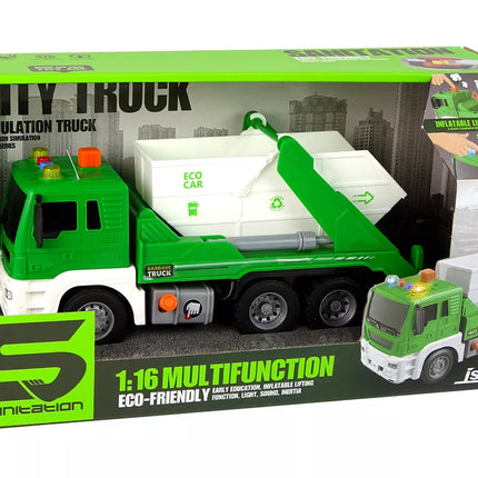Šiukšliavežė, rūšiavimo, žalia, frikcinė pavara, 1:16