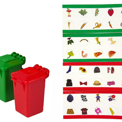 Šiukšliavežis su frikciniu varikliu, garso efektais, oranžinis, 1:16, atliekantis atliekų rūšiavimą