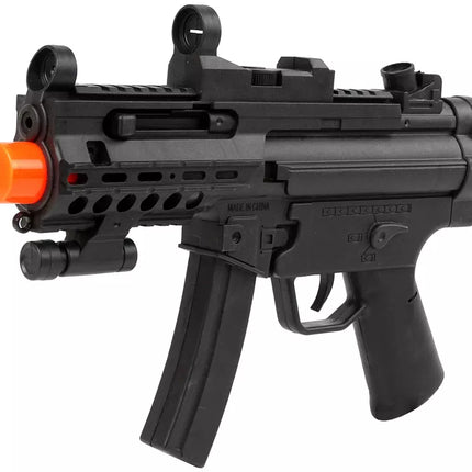 Karinis šautuvas vaikams su vibracijos garsais, juodas