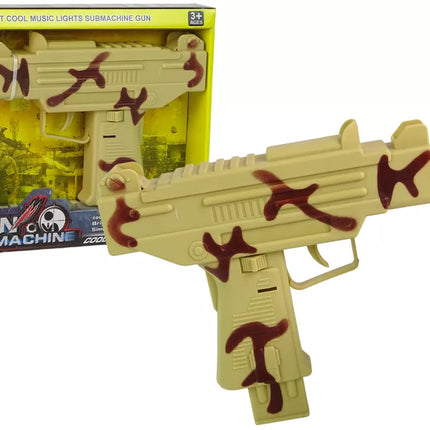 Žaislinis karinis ginklas vaikams su vibracija ir garsu