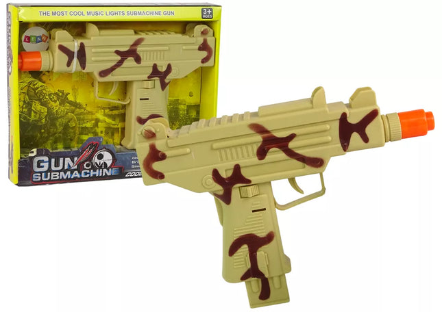 Žaislinis karinis ginklas vaikams su vibracija ir garsu