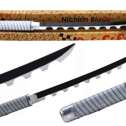 Samurajaus kardas Nichirin, maitinamas baterijomis, patogi rankena, juodas, su garsu