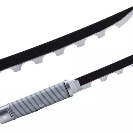 Samurajaus kardas Nichirin, maitinamas baterijomis, patogi rankena, juodas, su garsu