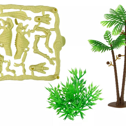 Didysis Juros periodo dinozaurų rinkinys + priedai. Mėgstantiems priešistorinius gyvūnus.