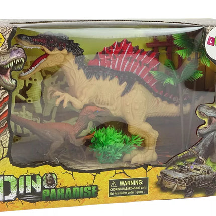 Didysis Juros periodo dinozaurų rinkinys + priedai. Mėgstantiems priešistorinius gyvūnus.