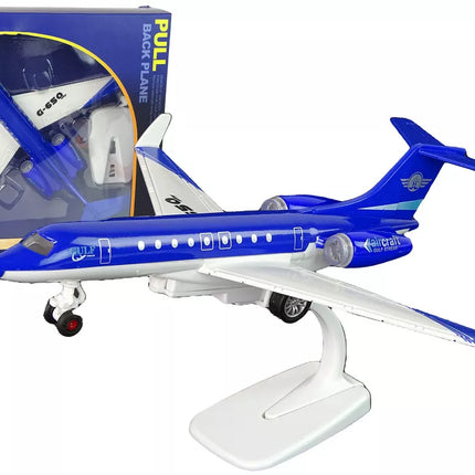 Keleivinis lėktuvas G-650, varomasis, garsas, šviesos, mėlynas