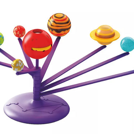 Nudažomas planetariumas su judančiomis planetomis, mokslo rinkinys