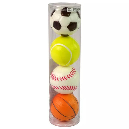 Minkštų kamuoliukų rinkinys, 4 vnt. Sportas Golfas Tenisas Futbolas