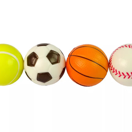 Minkštų kamuoliukų rinkinys, 4 vnt. Sportas Golfas Tenisas Futbolas