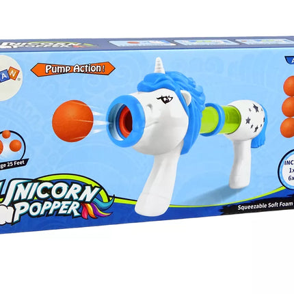 Minkštų kamuoliukų šaudyklė Vienaragis Mėlyna Rožinė