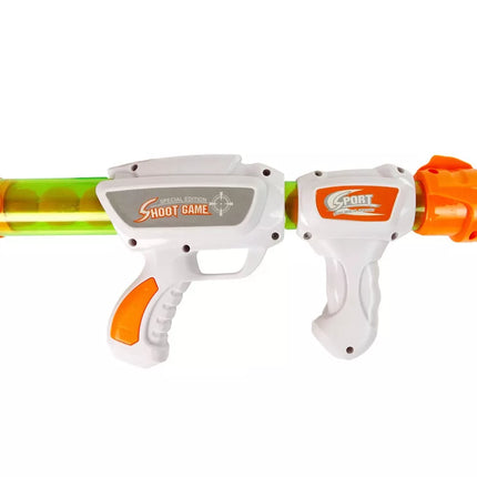 Taikinys žaidimui Šautuvas Putplasčio kamuoliukai Lenta