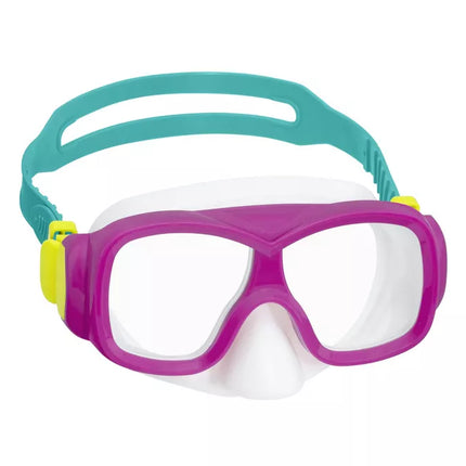 Nardymo rinkinys kaukė, vamzdelis, plaukmenys rožinis Bestway 25019