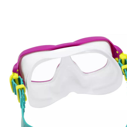 Nardymo rinkinys kaukė, vamzdelis, plaukmenys rožinis Bestway 25019