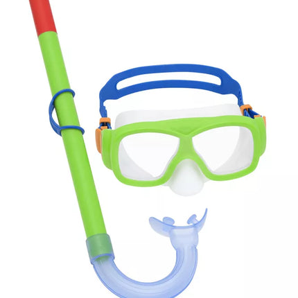 Nardymo rinkinys kaukė, vamzdelis, plaukmenys žalias Bestway 25019