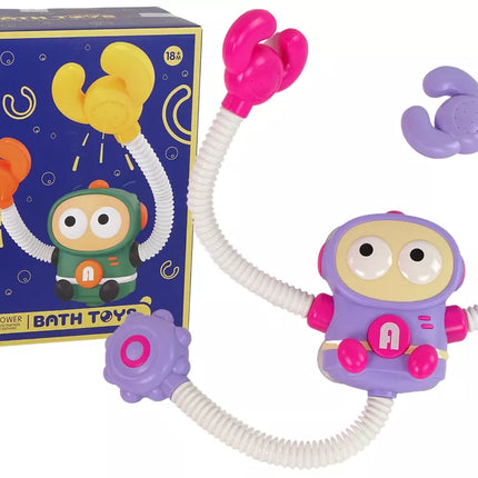 Žaislinis maudymosi vandens kosmonautas, meškiukas, dušas su baterijomis