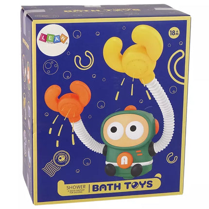Žaislinis maudymosi vandens kosmonautas, meškiukas, dušas su baterijomis