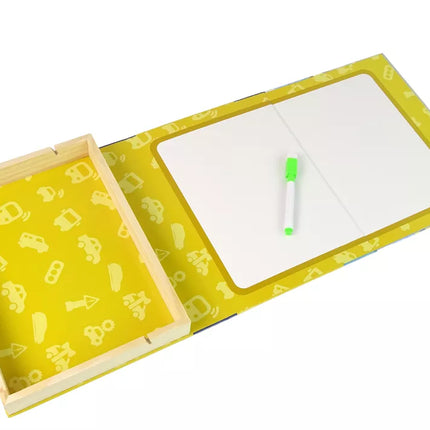 Magnetinis dėlionės knygos transporto galvosūkių rinkinys