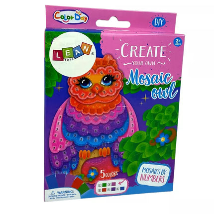 „Pasidaryk pats“ spalvotas mozaikinis pelėdos rinkinys