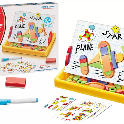 Magnetinė lenta geometrinėms figūroms piešti su magnetais