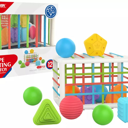 Lankstus kubo formos kamuoliukų rūšiavimo rinkinys kūdikiams