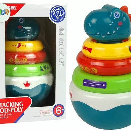 Barškutis „Burbulinis drakonas“ spalvotais ratlankiais