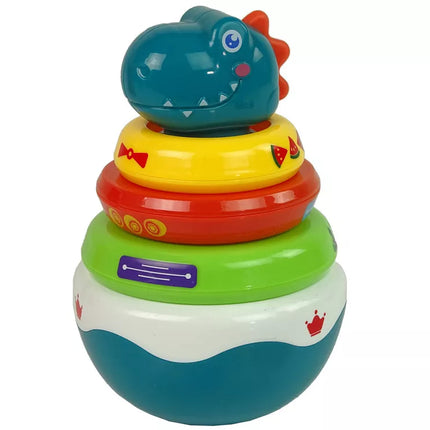 Barškutis „Burbulinis drakonas“ spalvotais ratlankiais