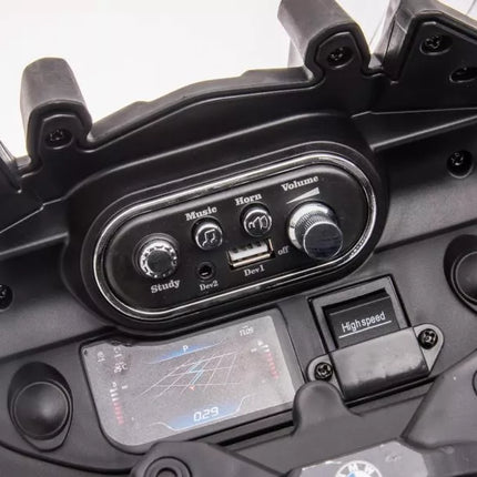 Policijos akumuliatorinis motociklas JT5002B, baltas