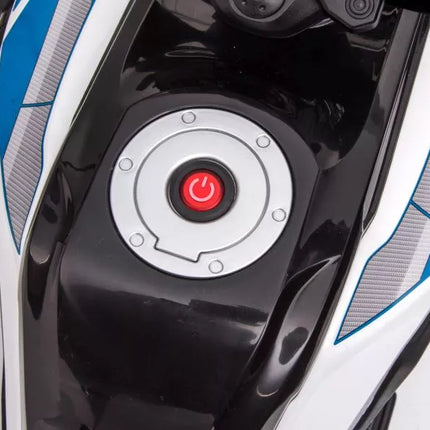 Policijos akumuliatorinis motociklas JT5002B, baltas