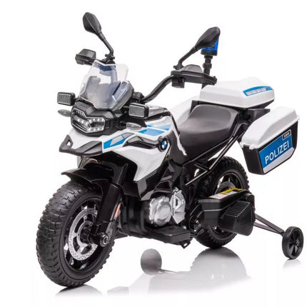 Policijos akumuliatorinis motociklas JT5002B, baltas