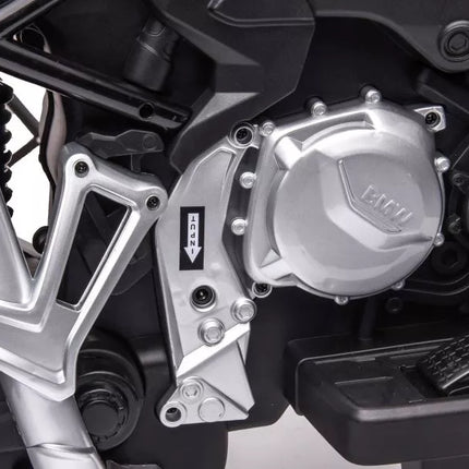 Policijos akumuliatorinis motociklas JT5002B, baltas