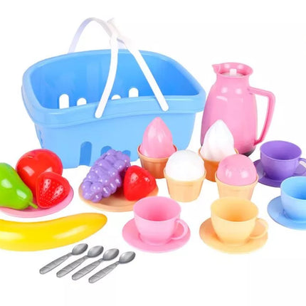 Popietės arbatos rinkinys Vaisių krepšelis Ledų indeliai 7242