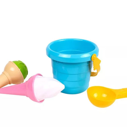 Ledų rinkinys smėliui Mėlynas kibirėlis Šaukštas 5736