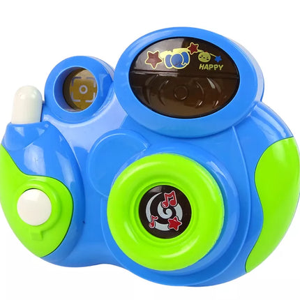 Interaktyvus fotoaparatas kūdikiui, šviesos ir garsų melodijos, MĖLYNA SPALVA