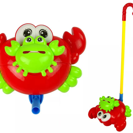 Stumdomas krabas ant pagaliuko, raudonas, su varpeliu