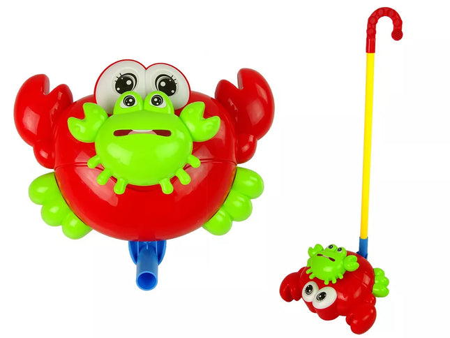 Stumdomas krabas ant pagaliuko, raudonas, su varpeliu