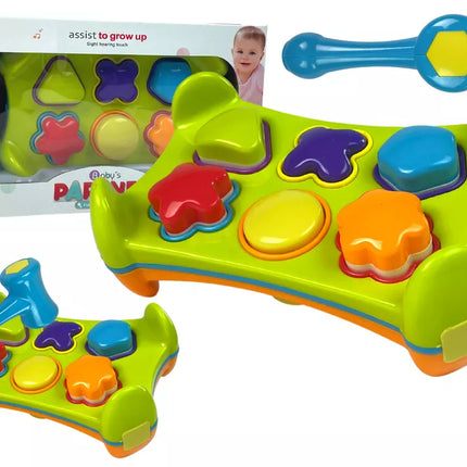 Edukacinis dvipusis plaktukas, rūšiuoklis, kaladėlės, formos