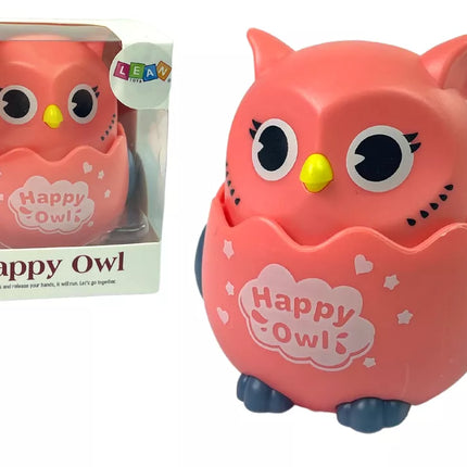 Sensorinis žaislas kūdikiams Pelėda rožinė