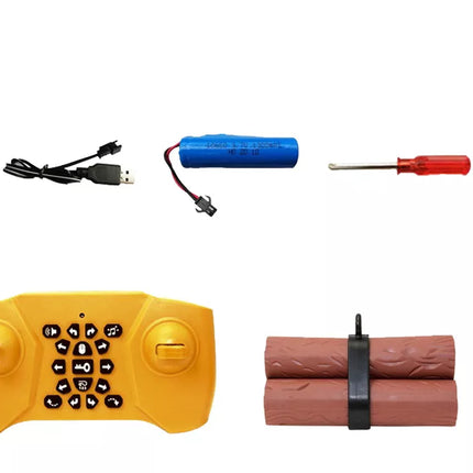 Nuotoliniu būdu valdomas krautuvas 360 laipsnių kampu besisukantys švytintys ratai