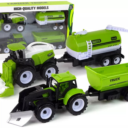 Ūkio transporto priemonių rinkinys Traktorius Kombainas Cisterna Puspriekabė