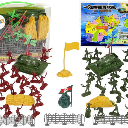 Didelis karinis rinkinys, kareiviai ir tankai