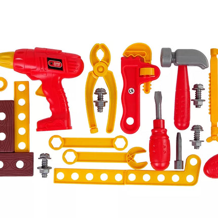 Įrankių dėžė plaktukas replės raudonos