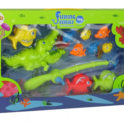 Didelis žvejybos rinkinys su meškere Let's Go Fishing! 11 elementų