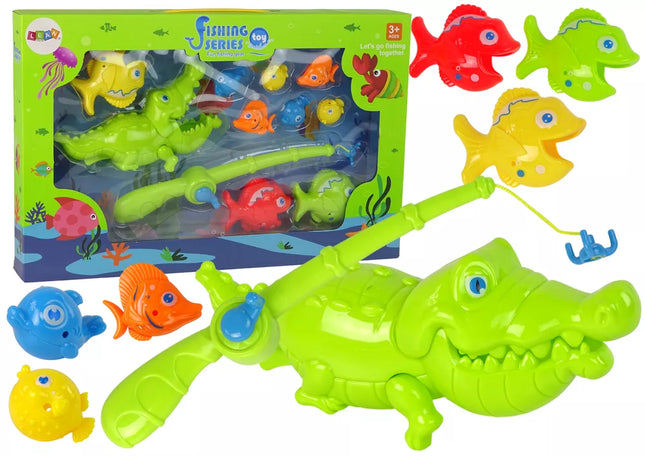 Didelis žvejybos rinkinys su meškere Let's Go Fishing! 11 elementų